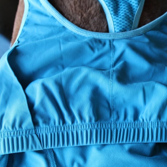 Blue Racerback With Shelf Bra Running Tank Top S - Picture 7 of 8